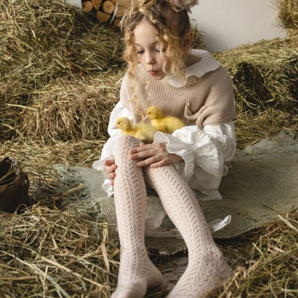 Rajstopy Ażurowe z Kokardką z Organtyny