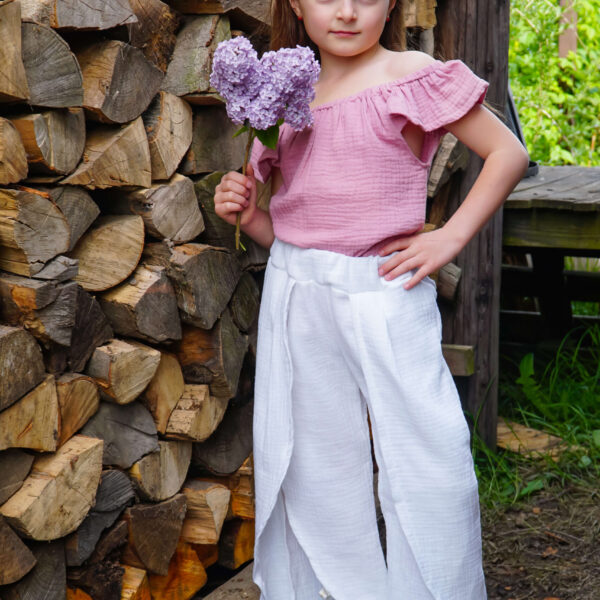 Dwuczęściowy Komplet: Top Typu „Hiszpanka” ze Zjawiskowymi Spodniami Fly