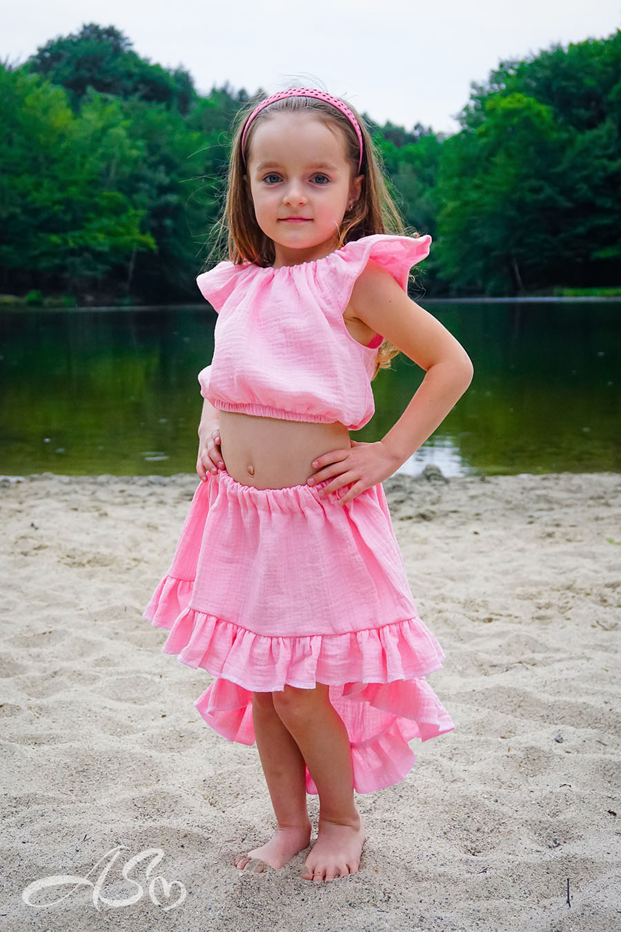 Dwuczęściowy Komplet: Top Typu „Hiszpanka” z Rozkloszowaną Spódnicą - obrazek 16