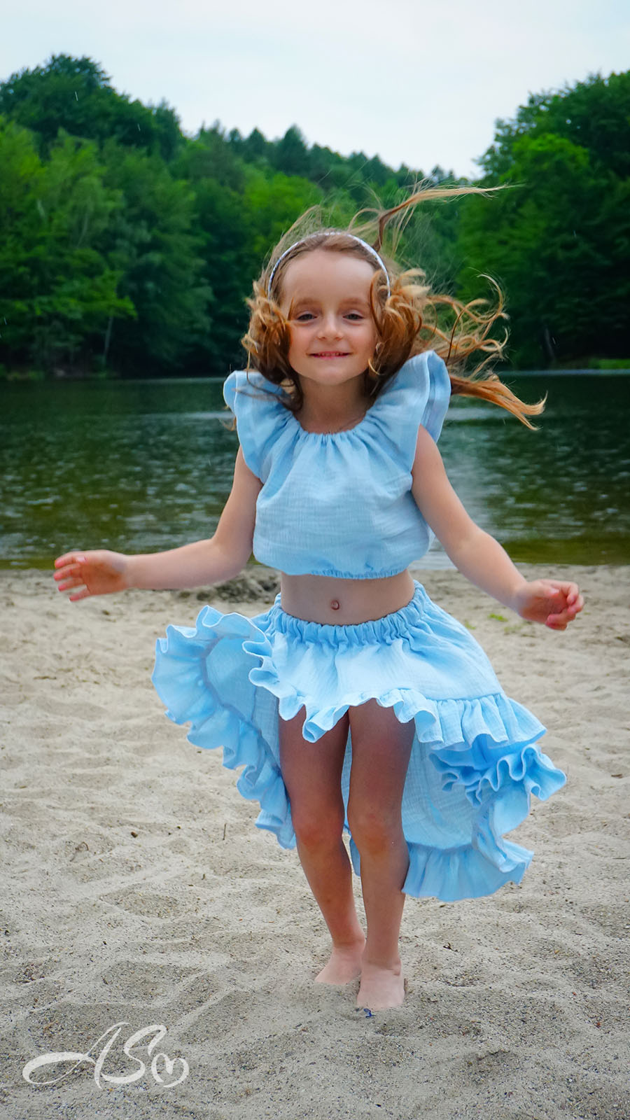 Dwuczęściowy Komplet: Top Typu „Hiszpanka” z Rozkloszowaną Spódnicą - obrazek 14