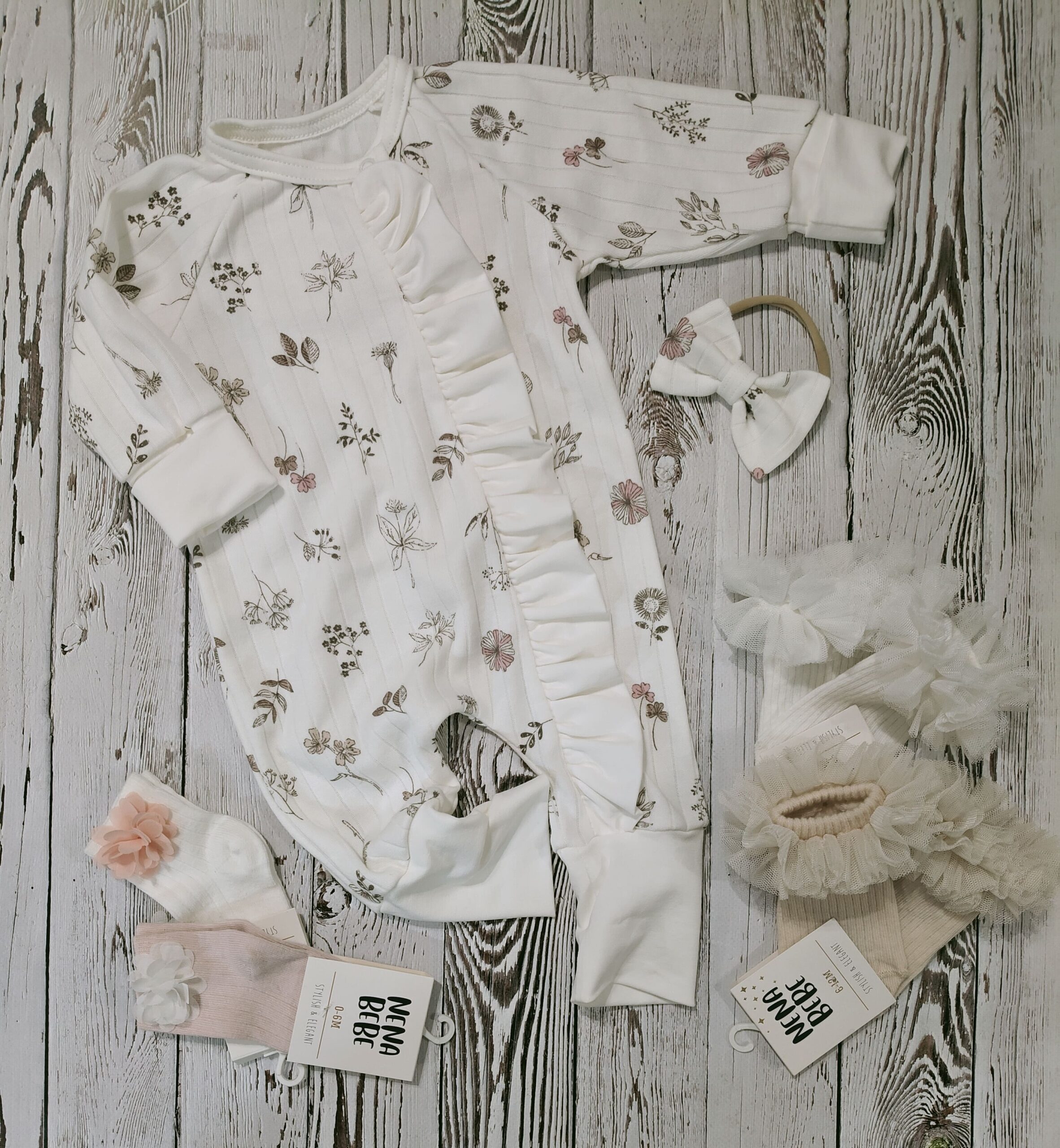 Kombinezon kwiaty falbanka