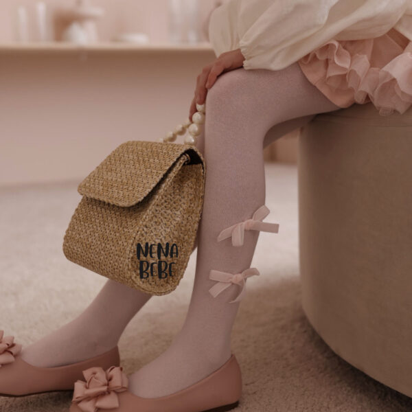 Rajstopy bawełniane double bow